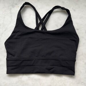 Lululemon Black Cross Back Bra Top Size 2